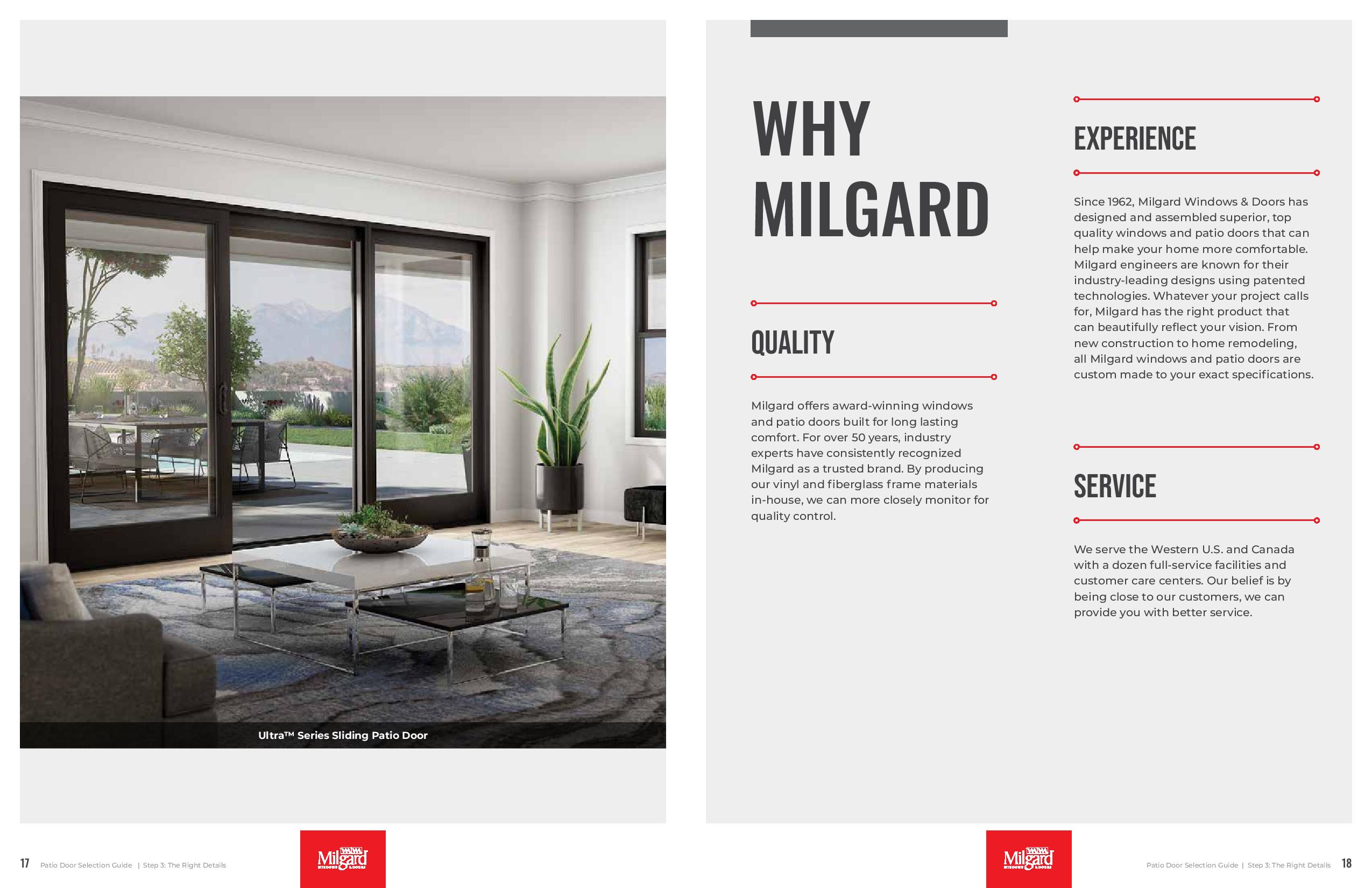Milgard Patio Door Selection Guide